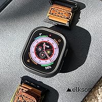 Vista 8 de elkson para Apple Watch Ultra de 49mm Series 3/2/1 Estuche con Parachoques y Protector de Pantalla de Vidrio Templado, Serie Quattro Max Resistente