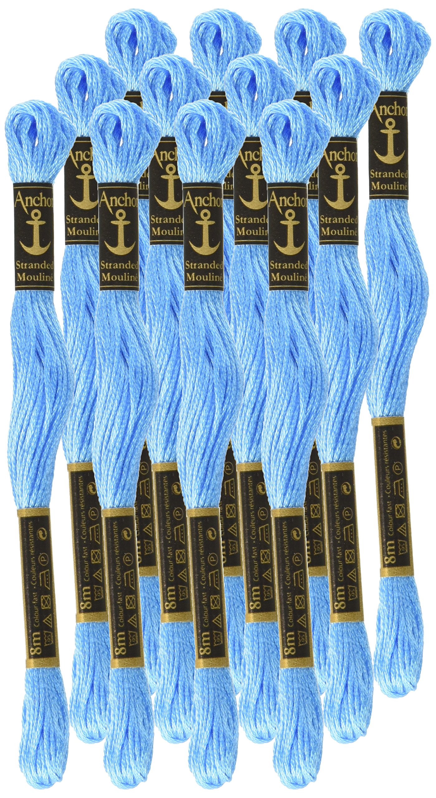 Filo Anchor 1210 variegato blu per ricamo a mano o punto croce