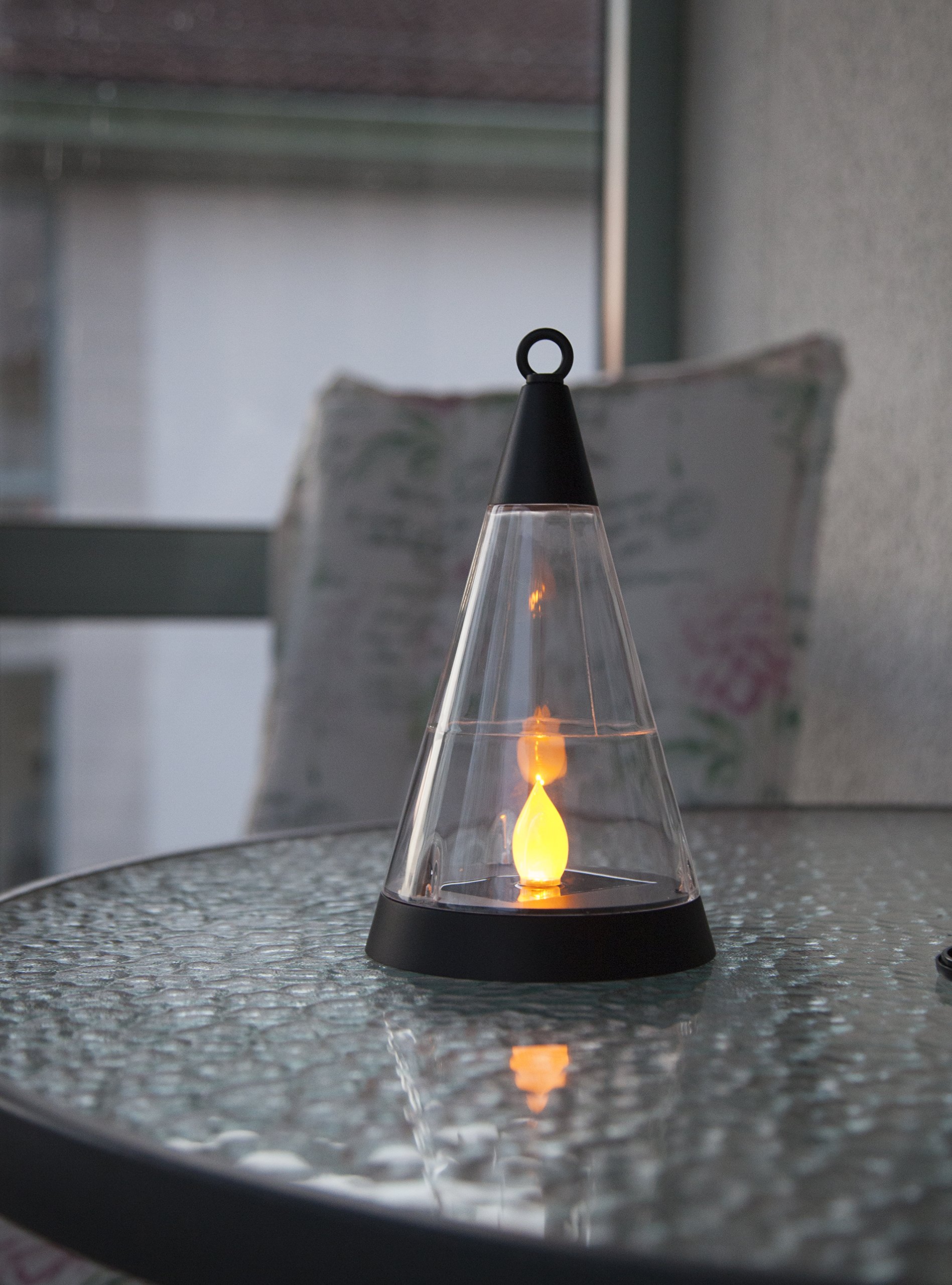 Star Solarfackel 'Flame' – Solarbetriebene LED-Fackel Im Feuer-Look, 79 Cm Hoch, Schwarz, Für Garten Und Terrasse