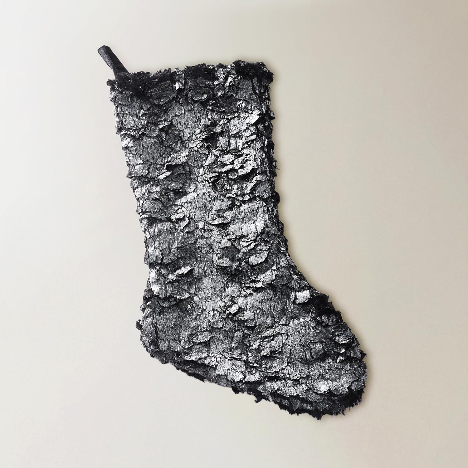 Z Gallerie Christmas Home Decor Christmas Stockings Decorations Starlit Holiday Stocking-Charcoal