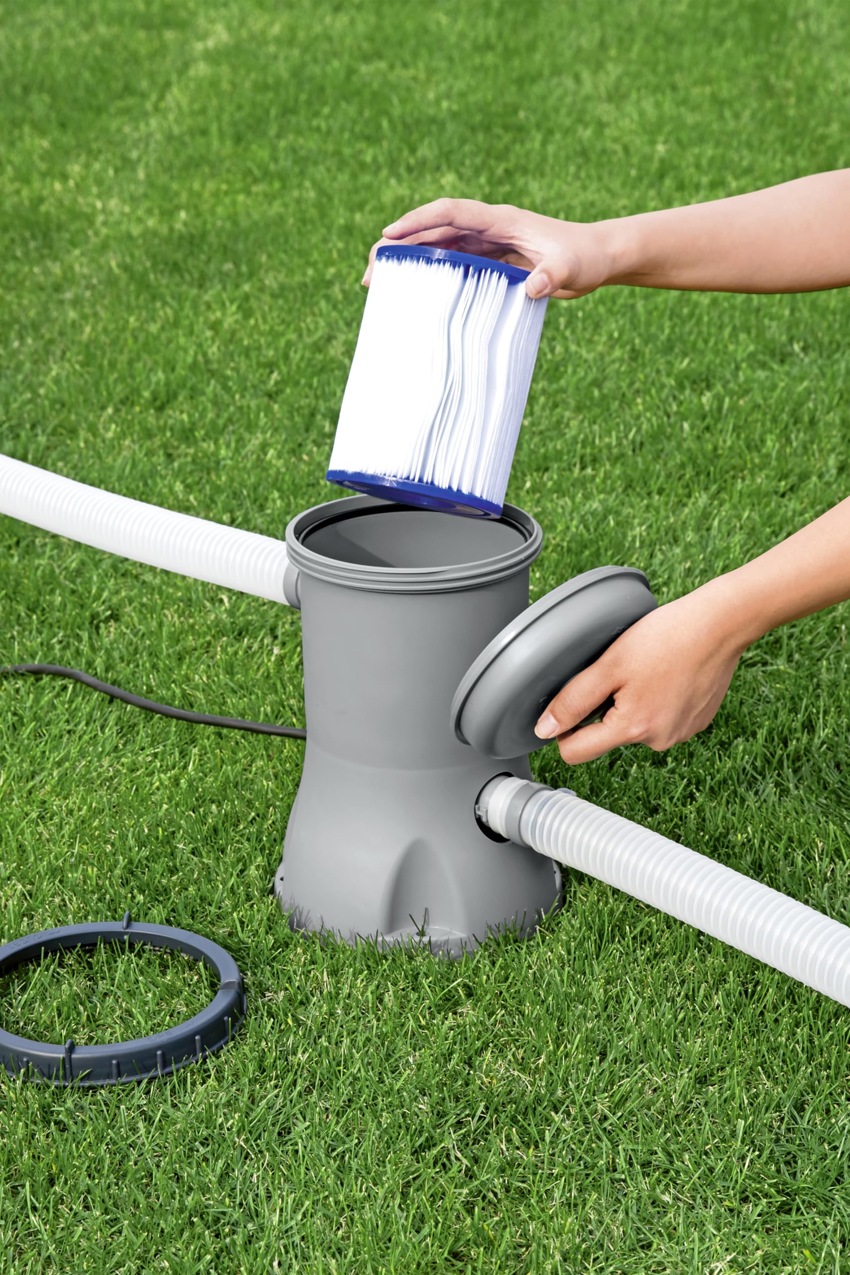 Bestway - Lote de 4 Cartuchos de Filtro para Piscina, Bombas Intex Bestway/Talla 2