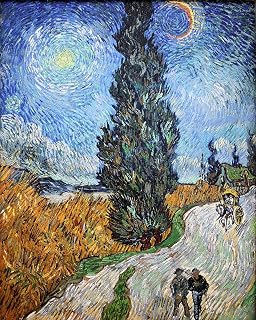 WALLKiART Abstract Painting Posters Art Prints Canvas Painting Artwork Country Road in Provence by Vincent Gogh Van Prints on Canvas for Home Decor 60x90cm