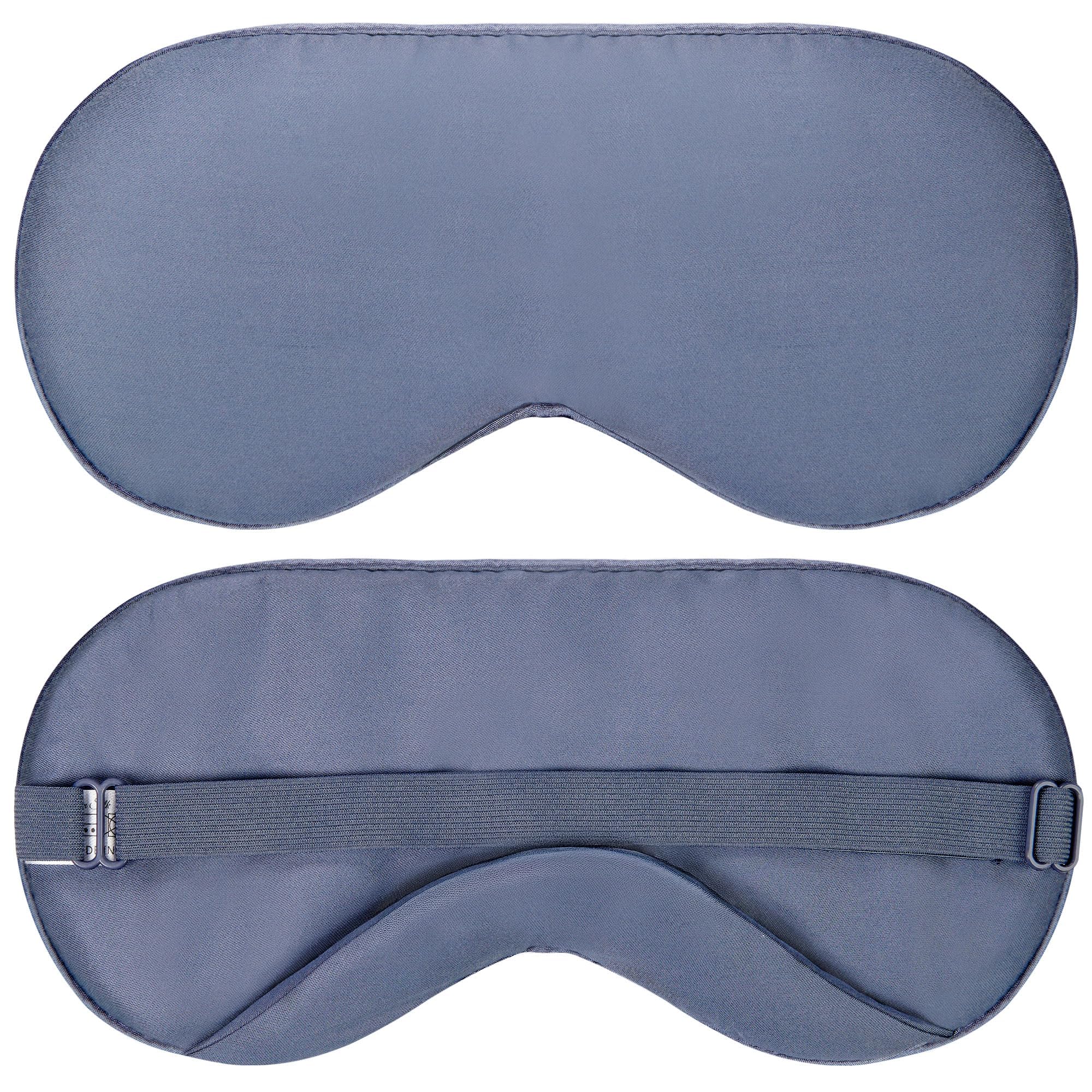 Vegan Silk - Sleep Mask - Navy Gray 100 Viscose Derived from Bamboo - Lightweight Eye Mask with