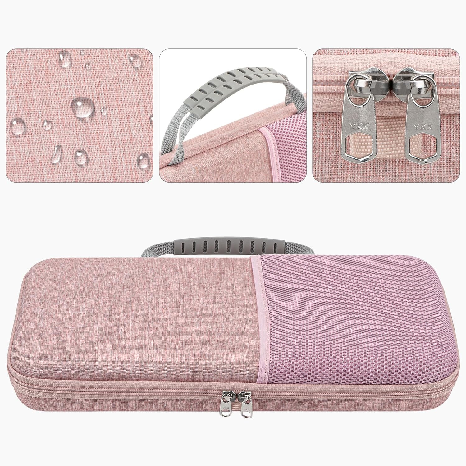 GEEKRIA Keyboard Carrying Case, Compatible with Logitech MK470 Slim / K585 / K580 Keyboard and Mouse Combo, Hard Shell Protective Travel Bag (Pink) - Image 2