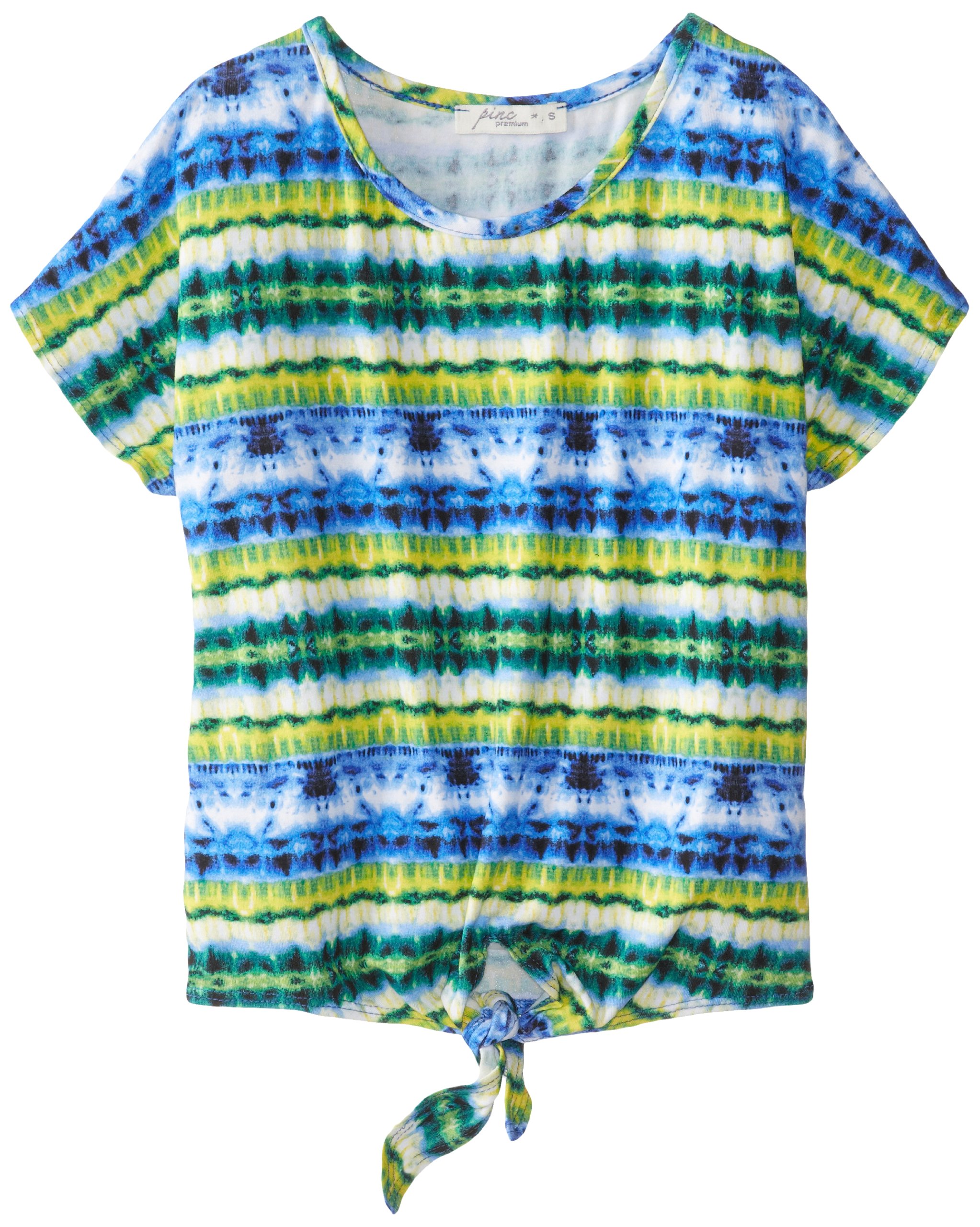 Pinc Premium Big Girls' Short Sleeve Dolman Top with Tie At Front