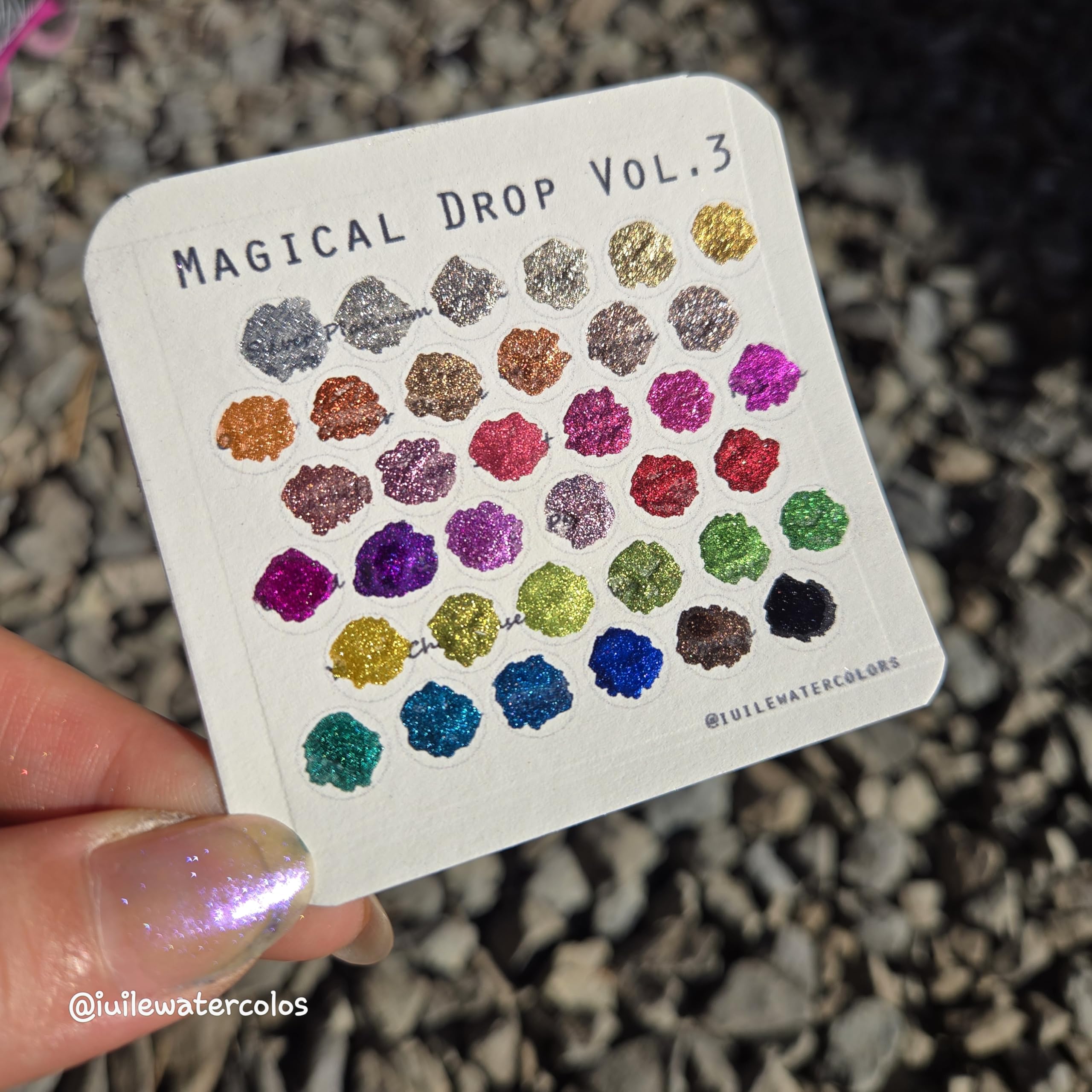 IUILE Handmade Watercolor Paints - Magical Drop Tiny Sampler Tin Set Vol. 2 (36 colors): Magical Drop Vol. 3