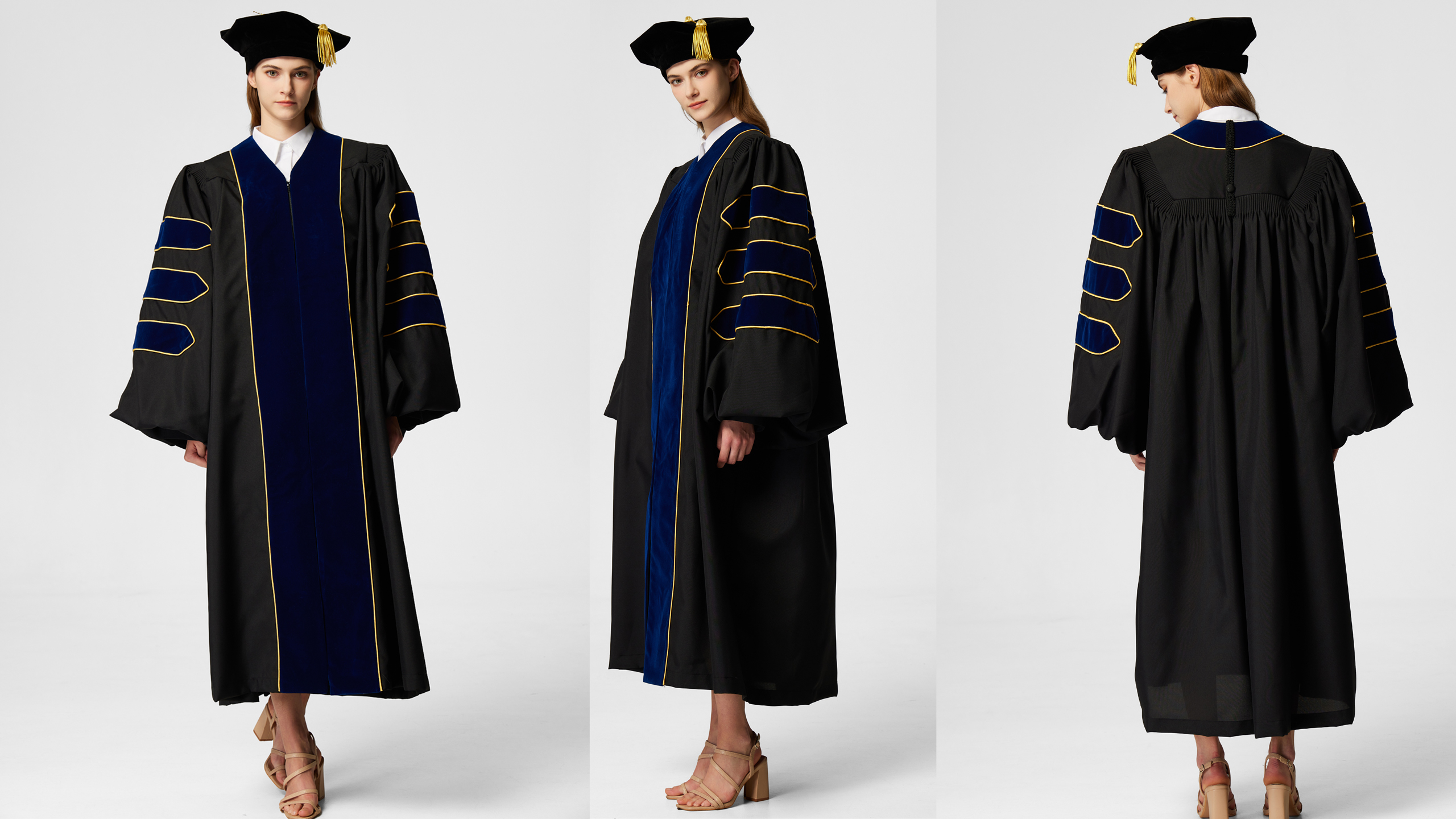 Amazon.com: MyGradDay Unisex Deluxe Doctoral Graduation Gown and 8