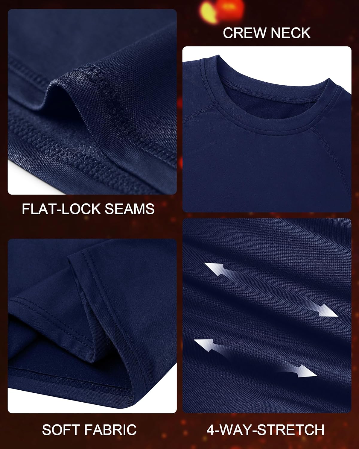 Boys' Compression Thermal Shirt - Youth Long Sleeve Fleece Base Layer for Football Baseball, Quick Dry Undershirts - Image 5