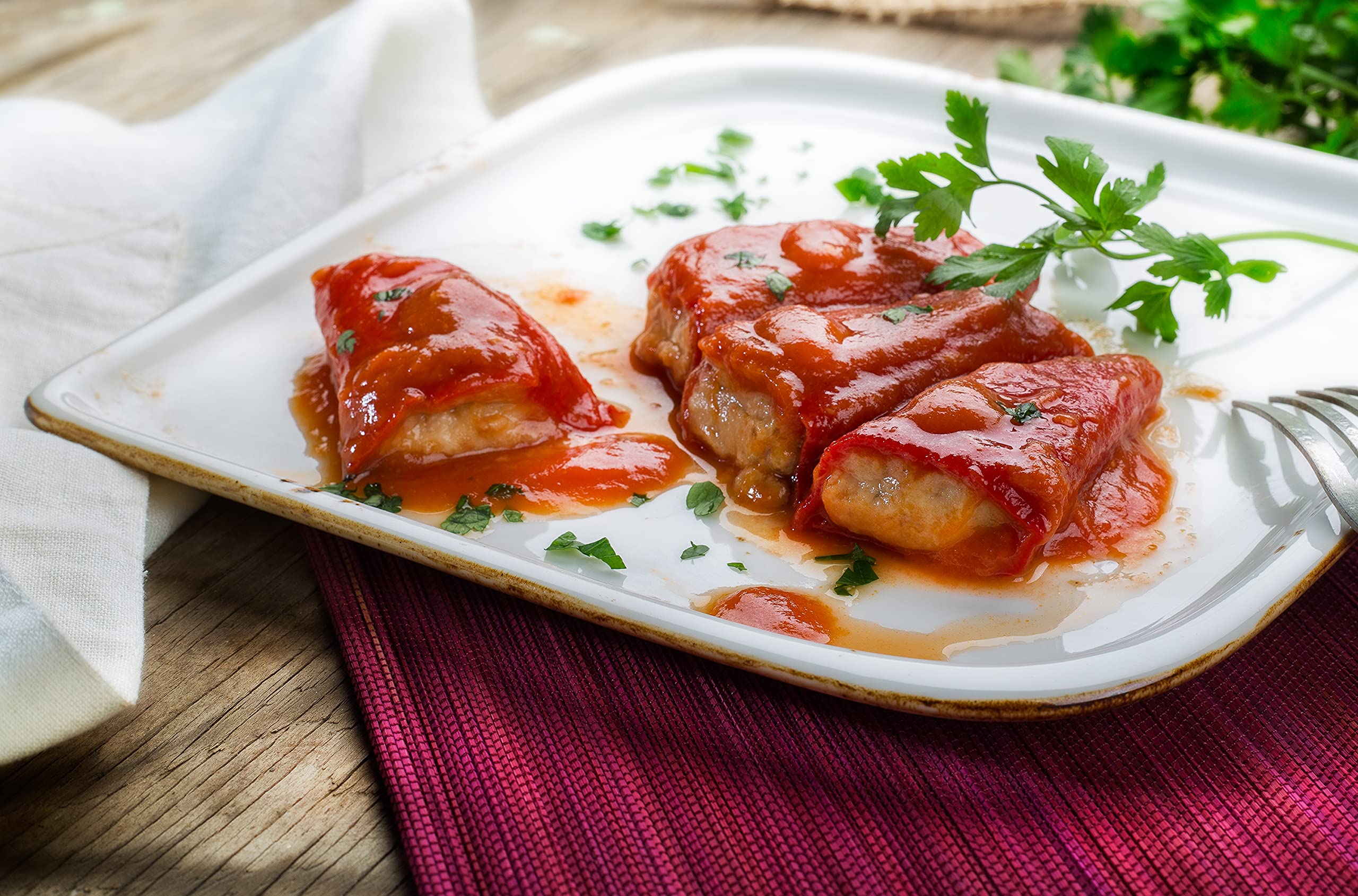 Polgri Pimientos del Piquillo Rellenos de Merluza y Gamba, 3 x 220 grs, Lata