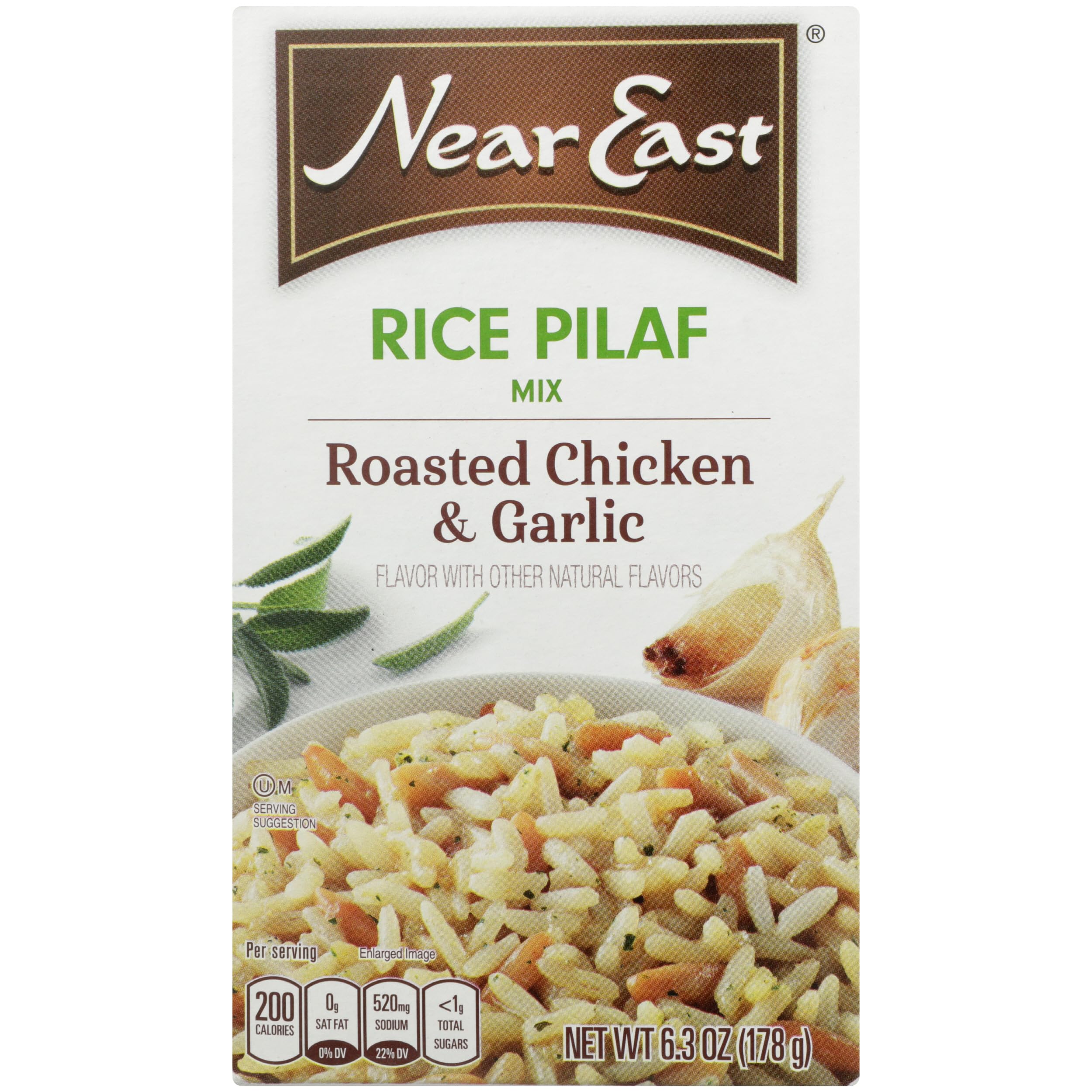 Near East Roasted Chicken And Garlic Pilaf, 6.3 oz
