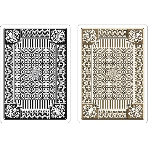 Black & Gold Premium Plastic Playing Cards, Set of 2, Poker Size Deck (Standard Index)