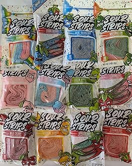 Sour Strips Sour Candy Variety Pack - ALL 12 Flavors