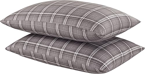 Miniatura 34 de DELANNA Juego de sábanas de franela 100% algodón (individual, cuadros azules) Cuadros Azules,Gris,Azul marino,Blanco,Cuadros grises,Azul