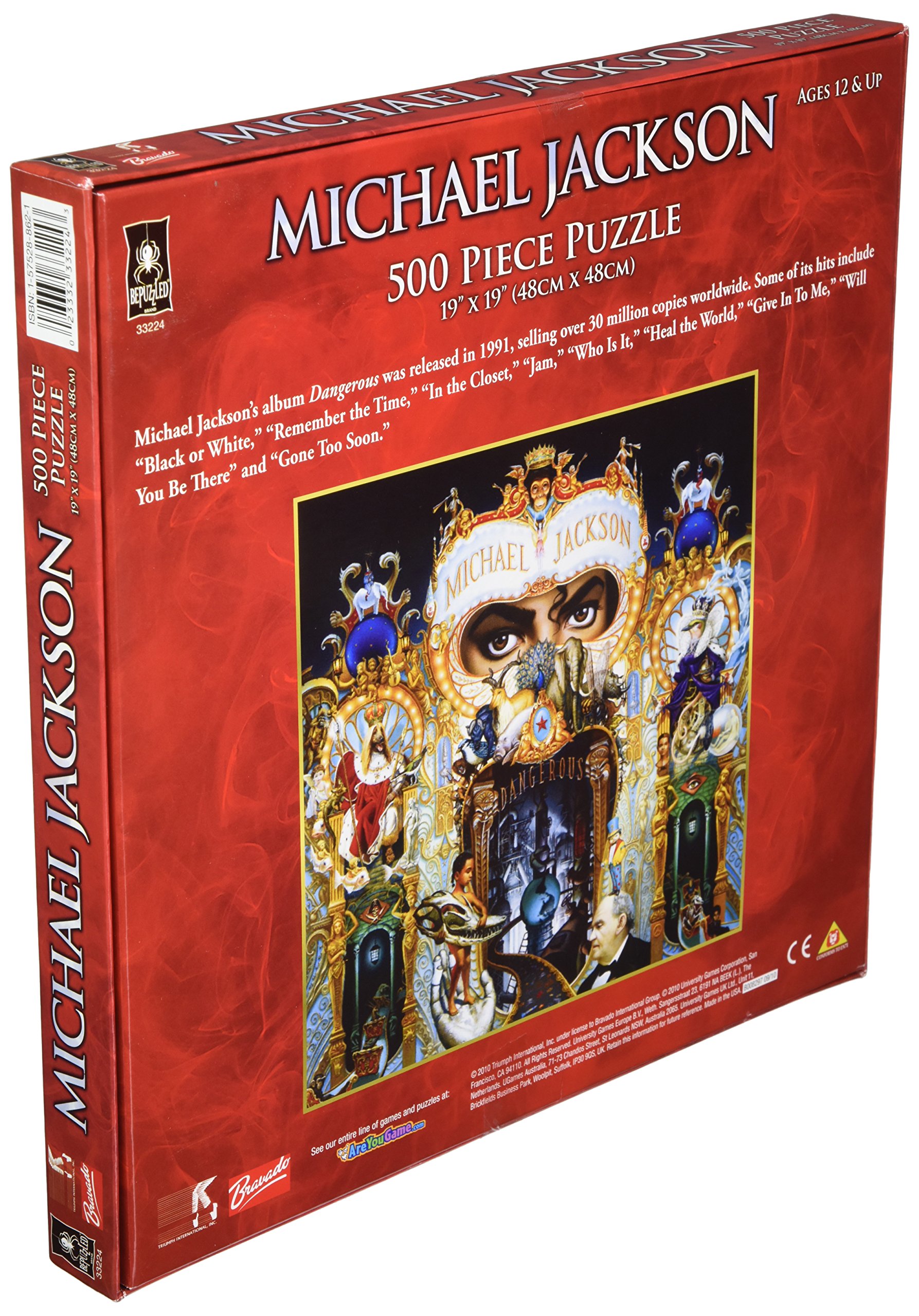 BePuzzled Pop Culture Puzzles - Michael Jackson 500pc Dangerous