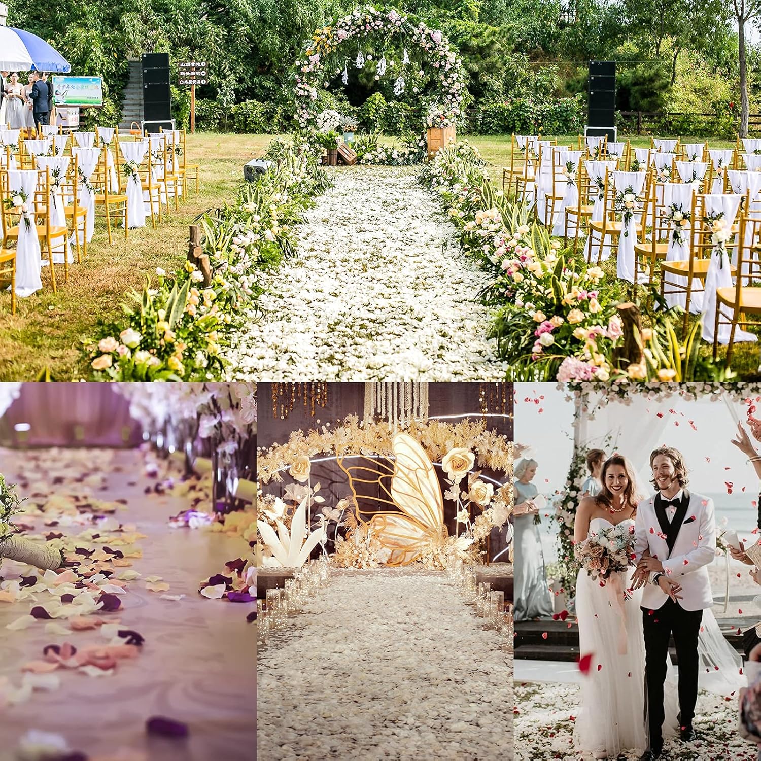 Neo LOONS 1000 Pcs Artificial Silk Rose Petals Decoration Wedding Party Color Light Lavender, Small - Image 5