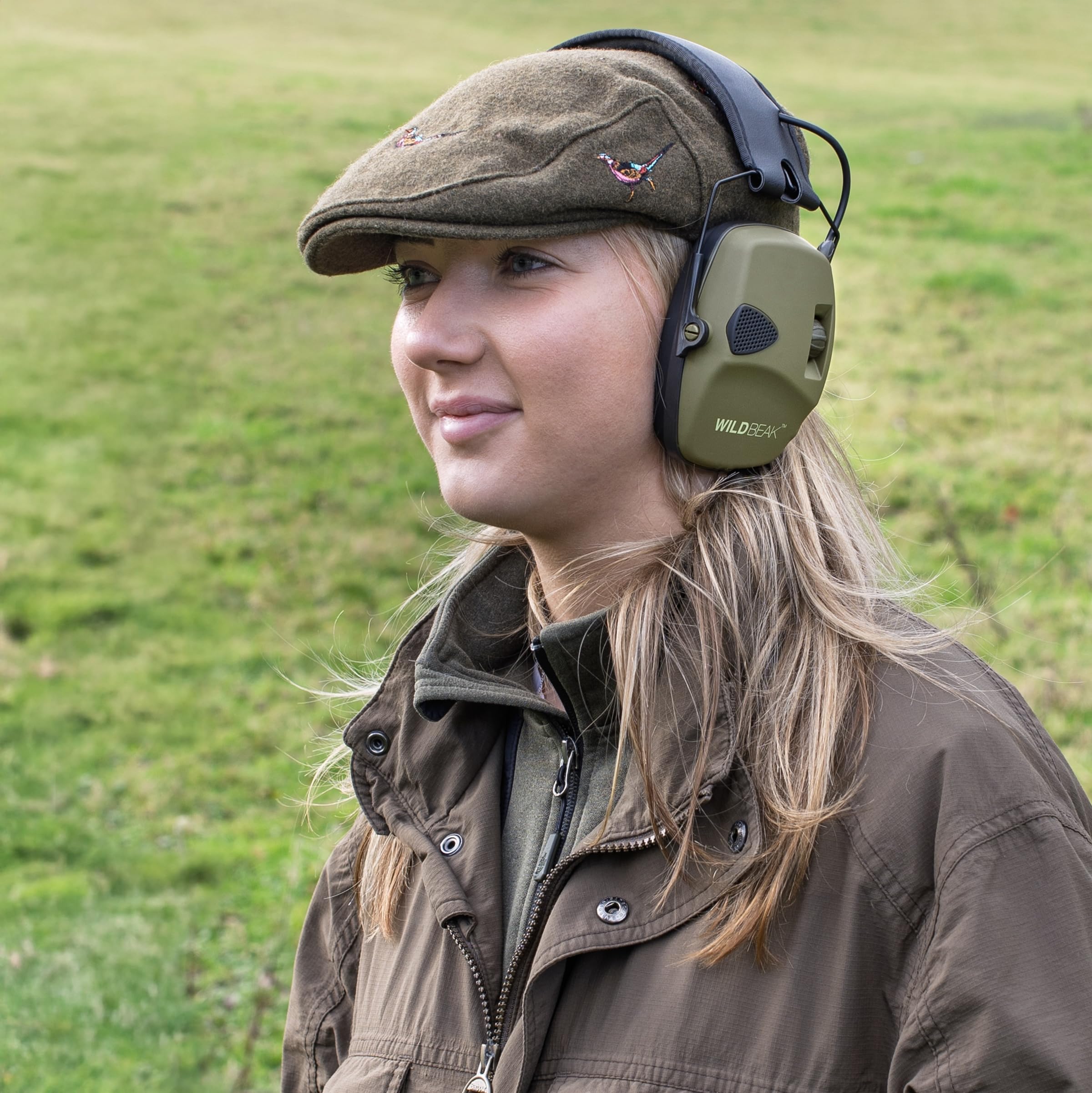HEAR-PRO Wild Beak WB-ED27 - Protectores auditivos electrónicos con cancelación activa de ruido, 27 dB, verde, Talla única