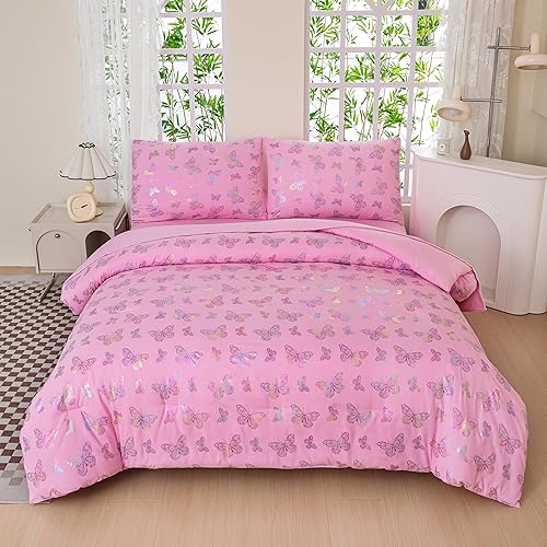 Yadangxiawa Juego de edredón gris Queen, 5 piezas de cama bohemia en una bolsa para todas las estaciones, juegos de ropa de cama con pompones,