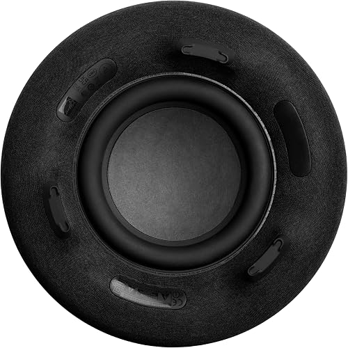 Harman Kardon Aura Studio 4, Bluetooth Speaker with Transparent Dome and Theme Light Game, Elegant Design and Extraordinary 360° Sound, Black, EU Plug (Type C) - 2
