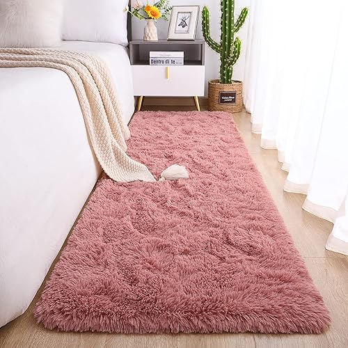Chicrug - Alfombra suave de 2 x 6 pies, mullida y peluda, el pelo no se desprende, para dormitorio, sala de estar, corredor, guardería, habitación