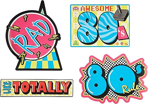 Beistle Impresionante accesorio de fiesta de recortes de los años 80