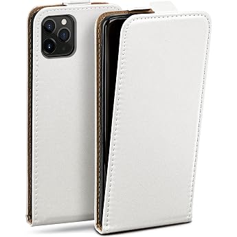 moex Flip Case for iPhone 11 Pro Foldable with 360 Degree Protection Mobile Phone Case with Screen Protector PU Leather Mobile Phone Case Flip Case Cover Flip Case White