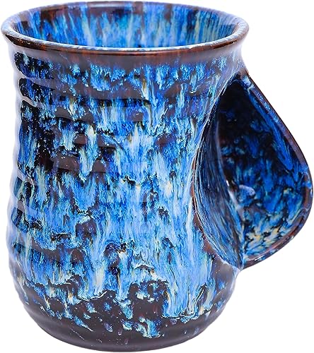 Taza calentadora de manos de cerámica de 18 onzas, taza de café, taza de té, mantiene tus manos calientes, cómodo calentador de manos, apto para