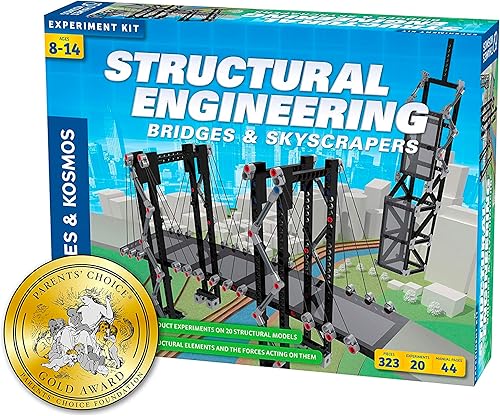 Miniatura 1 de Thames  Kosmos Ingeniería estructural puentes y rascacielos  Kit de ciencia e ingeniería  Construye 20 modelos  Aprende sobre fuerza carga