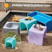 Vista 87 de ECR4Kids Tri-Me 3 en 1 silla cubo, muebles para niños, color azul polvo