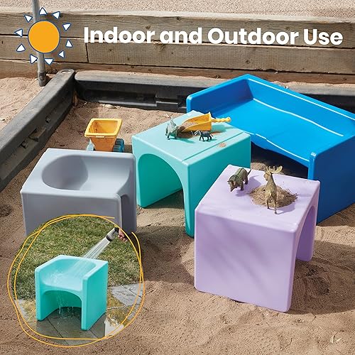 Miniatura 6 de ECR4Kids Tri-Me Silla de cubo 3 en 1, muebles para niños, Aqua