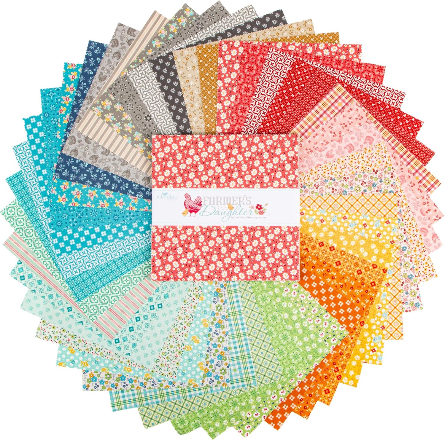 Lori Holt Farmer's Daughter 10" Stacker 42 10-inch Squares Layer Cake Riley Blake 10-17160-42