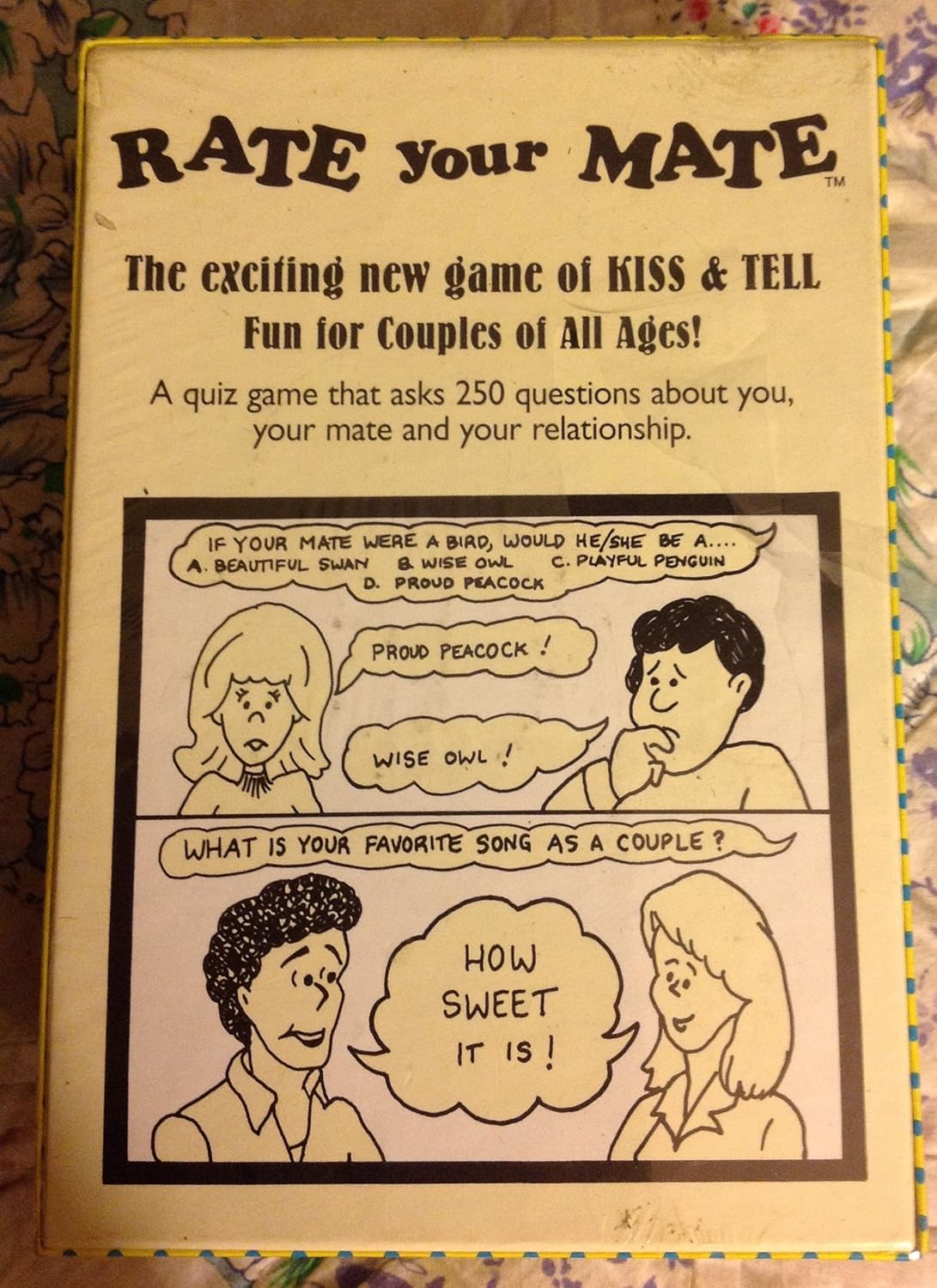 Rate Your Mate - The Exciting New Game of Kiss & Tell