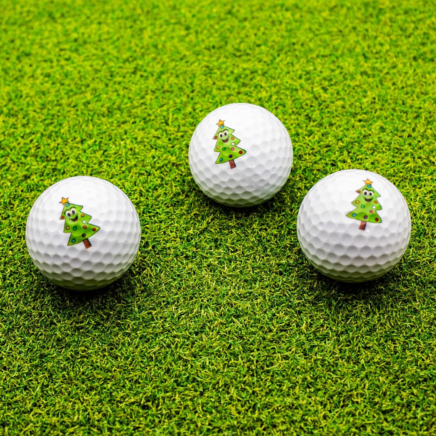 GBM Christmas Tree Imprint Novelty Golf Balls – Fun Golf Balls Christmas Tree Themed Designs, Perfect for Holidays, Tournaments & Golf-Themed Events, Retirement Gifts for Men Women, 12-Pack