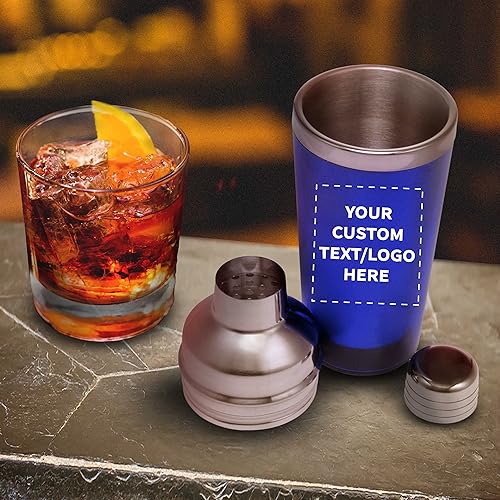Miniatura 8 de Juego de 12 cocteleras personalizadas de 246 onzas paquete a granel personalizado kit de barman perfecto para martini cócteles otras bebidas color