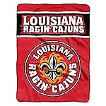 Northwest NCAA Louisiana Lafayette Ragin\' Cajuns Raschel Throw Blanket, 60 x 80, Basic