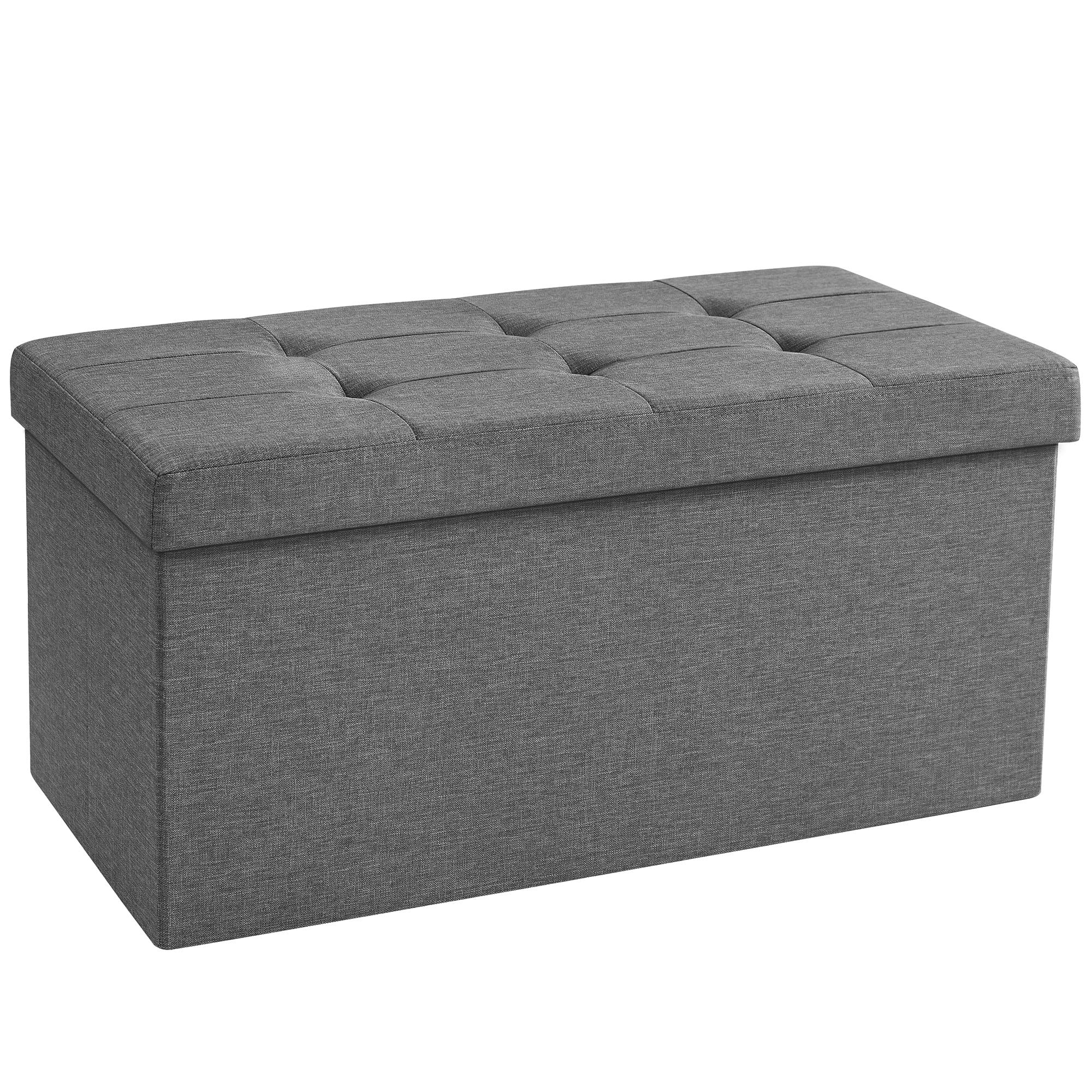 Buy SONGMICS Storage Ottoman, Padded Foldable Bench, Chest with Lid, 80L Capacity, Holds up to