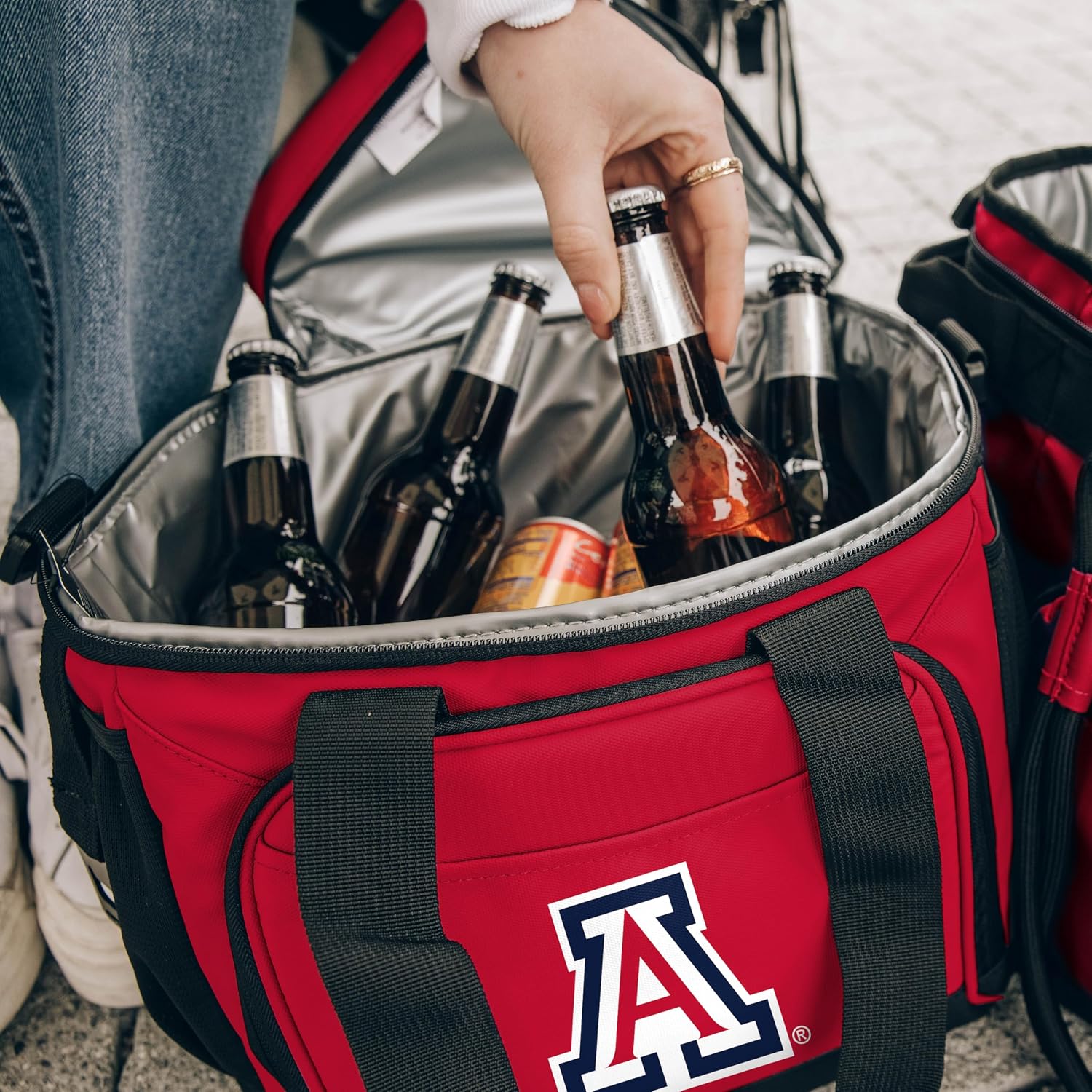 Logo Brands NCAA Flex -Can Cooler - Heat-Sealed Leak-Proof Lining, Stays Cold for Hours, Adjustable Shoulder Strap- Great for Tailgates & Picnics image 4
