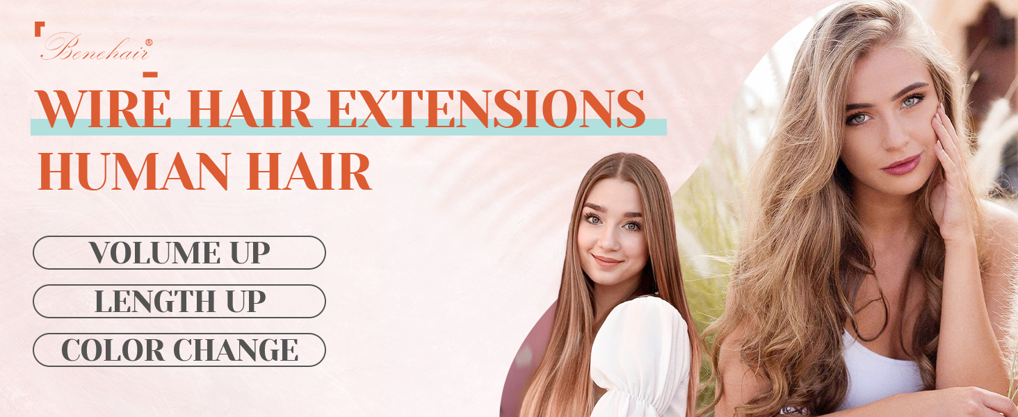 Amazon.com : Halo Hair Extensions Real Human Hair, Benehair 