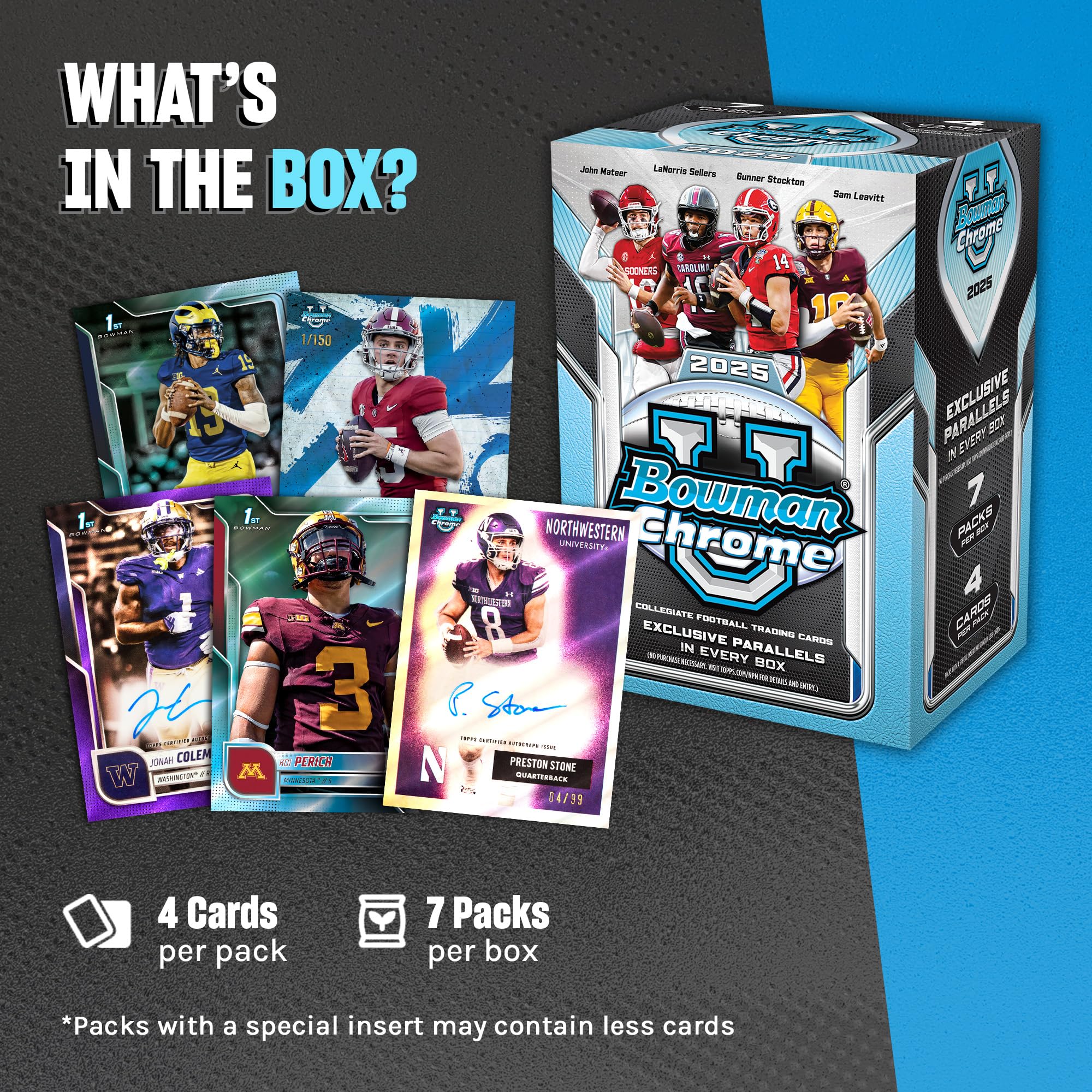 2025 Bowman University Chrome Football - Factory Sealed - Value Box