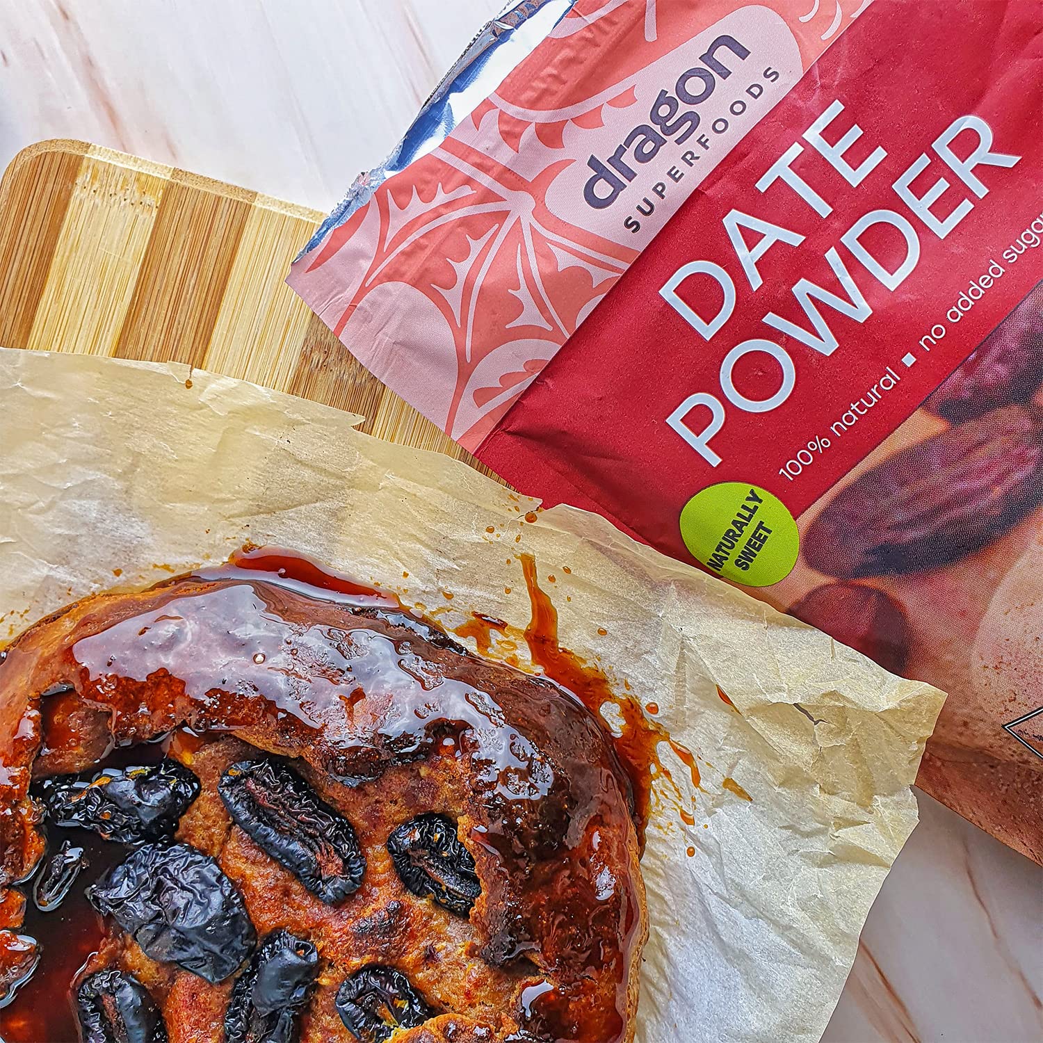 Dragon Superfoods Poudre de dattes - 100% bio, végétalienne et sans gluten, naturellement sucrée, multipack de 6 x 250 g