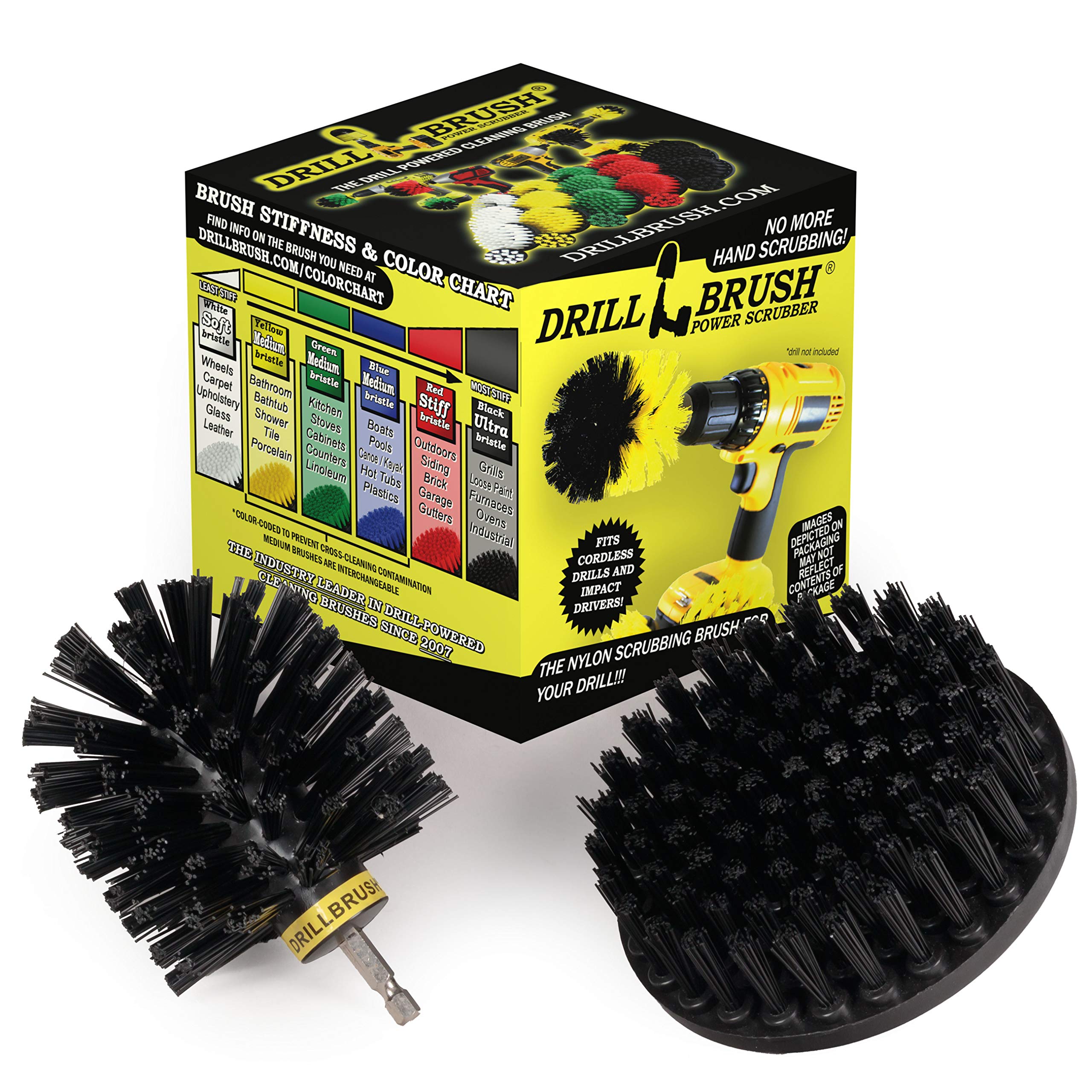 Grill Scrub Brush Electric Spin Scrubber Kit - BBQ Cleaning Brush Drill Set