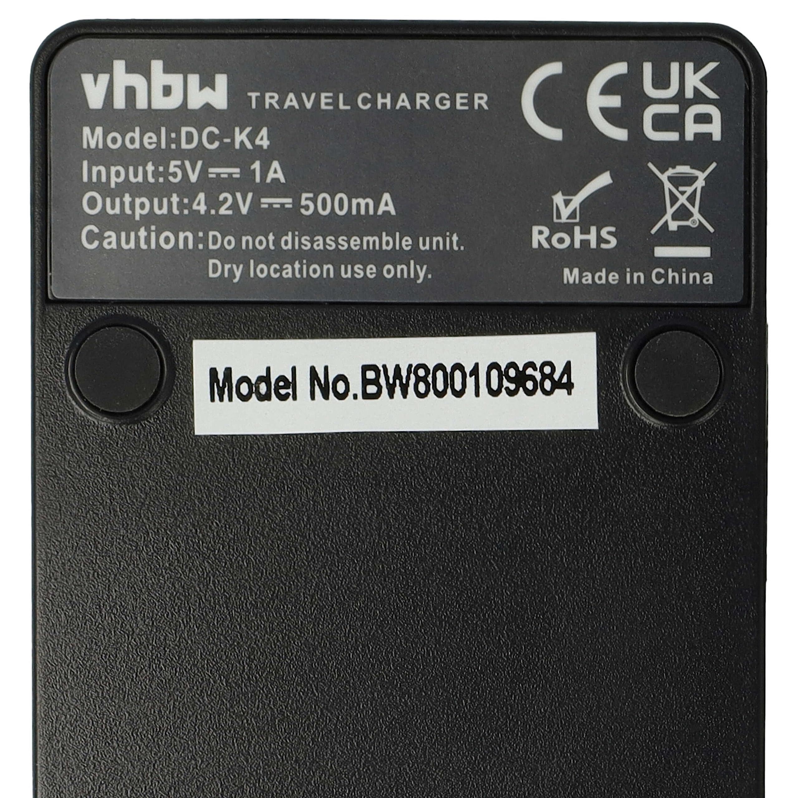 vhbw caricabatterie USB compatibile con Nikon CoolPix S9200, S9300, P300, P310, AW120, S9600 batterie di videocamera, reflex - Stazione di ricarica