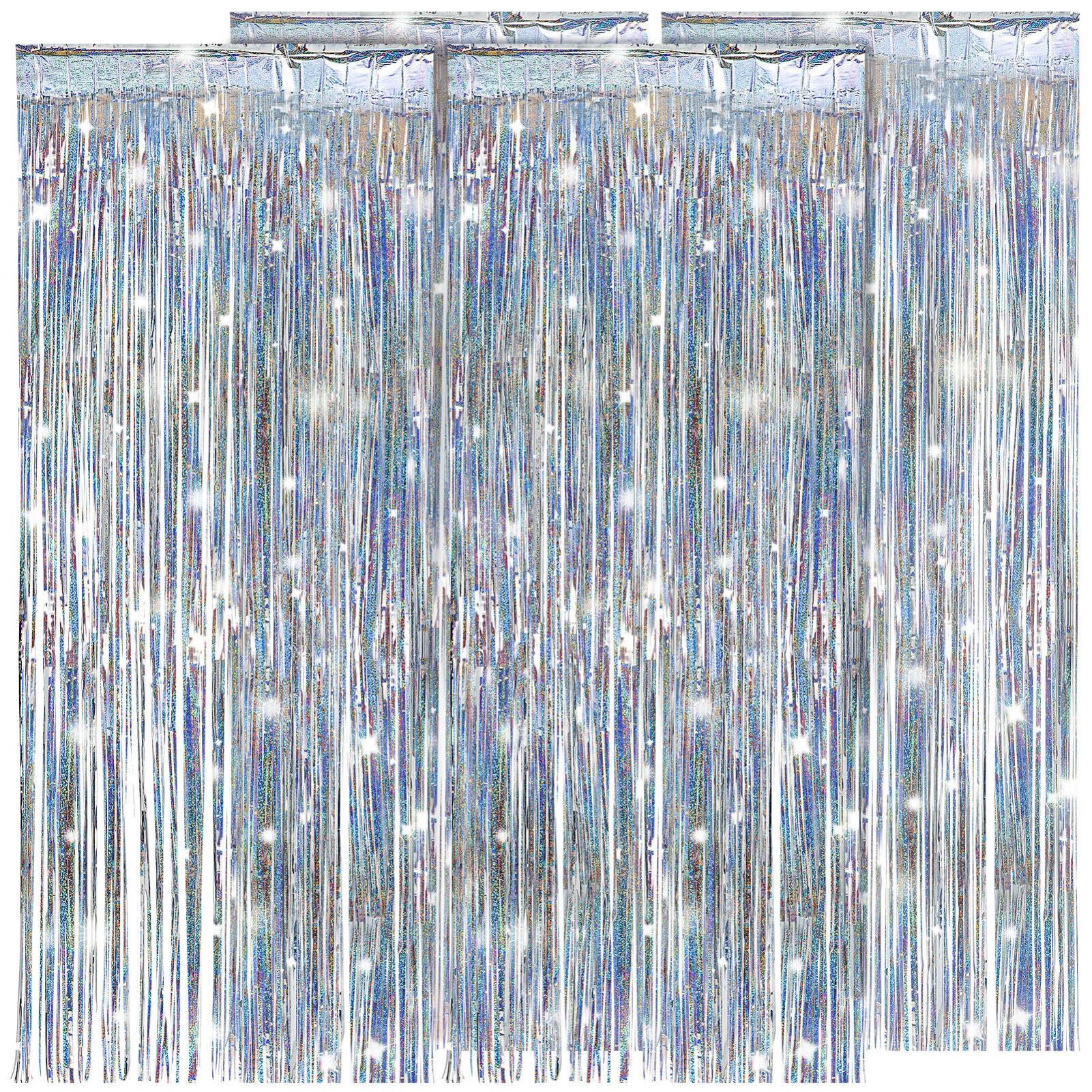 Cabilock Silber Lametta Vorhang 98X39 Zoll Glitzer Fransen Party Hintergrund Vorhang Für Geburtstag Hochzeit Feierlichkeiten Deko Streamer Kulisse