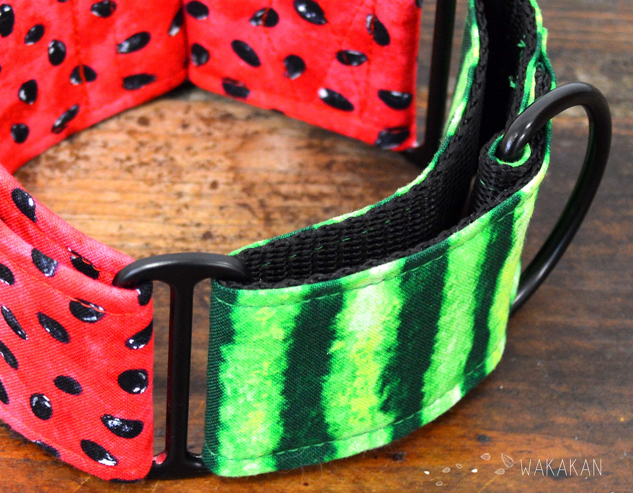 Collare per cani martingale: Watermelon, fatto a mano in Spagna da Wakakán