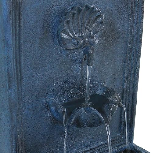 Miniatura 5 de Sunnydaze Fuente de pared Seaside  Fuente de jardín para exteriores montada en la pared y función de agua de patio trasero con bomba sumergible