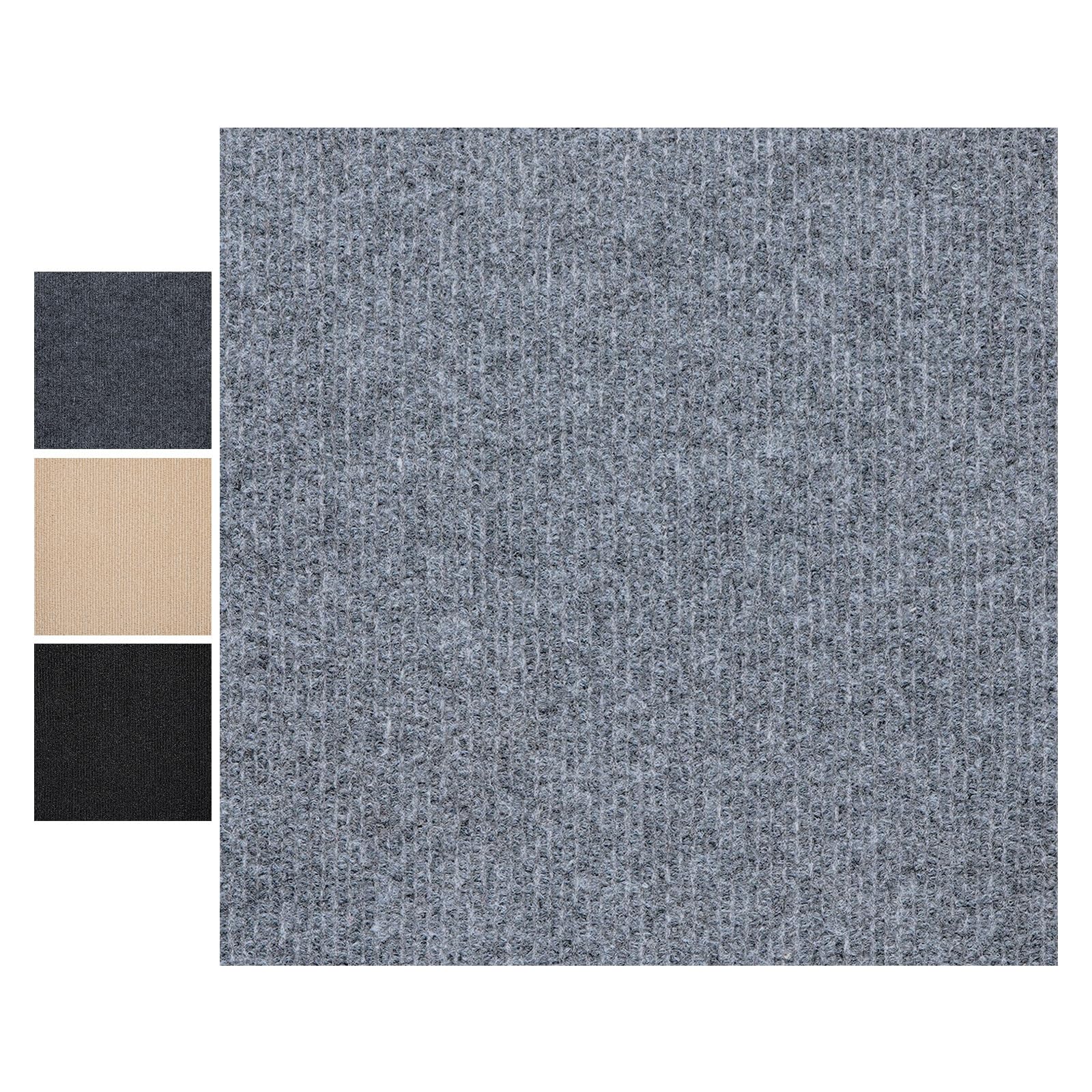 CUCOS Self-Adhesive Carpet Tiles 50×50cm, 10 Pack Light Grey Peel and Stick Floor Tiles for Flooring, Home, Office, Living Room, Bedroom – DIY Carpet Squares