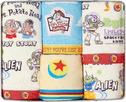 Amazon Co Jp 丸眞 タオルギフトセット ディズニー トイストーリー Ds 55 ハンドタオル 2枚 フェイスタオル 2枚 プレイタイム 缶ケース入り ホーム キッチン