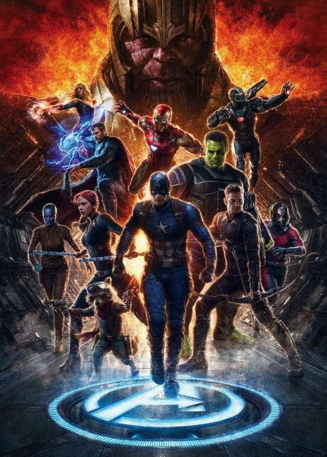 Komar Marvel IADX4-073 Non-Woven Photo Wallpaper Avengers vs Thanos 200 x 280 cm (W x H)
