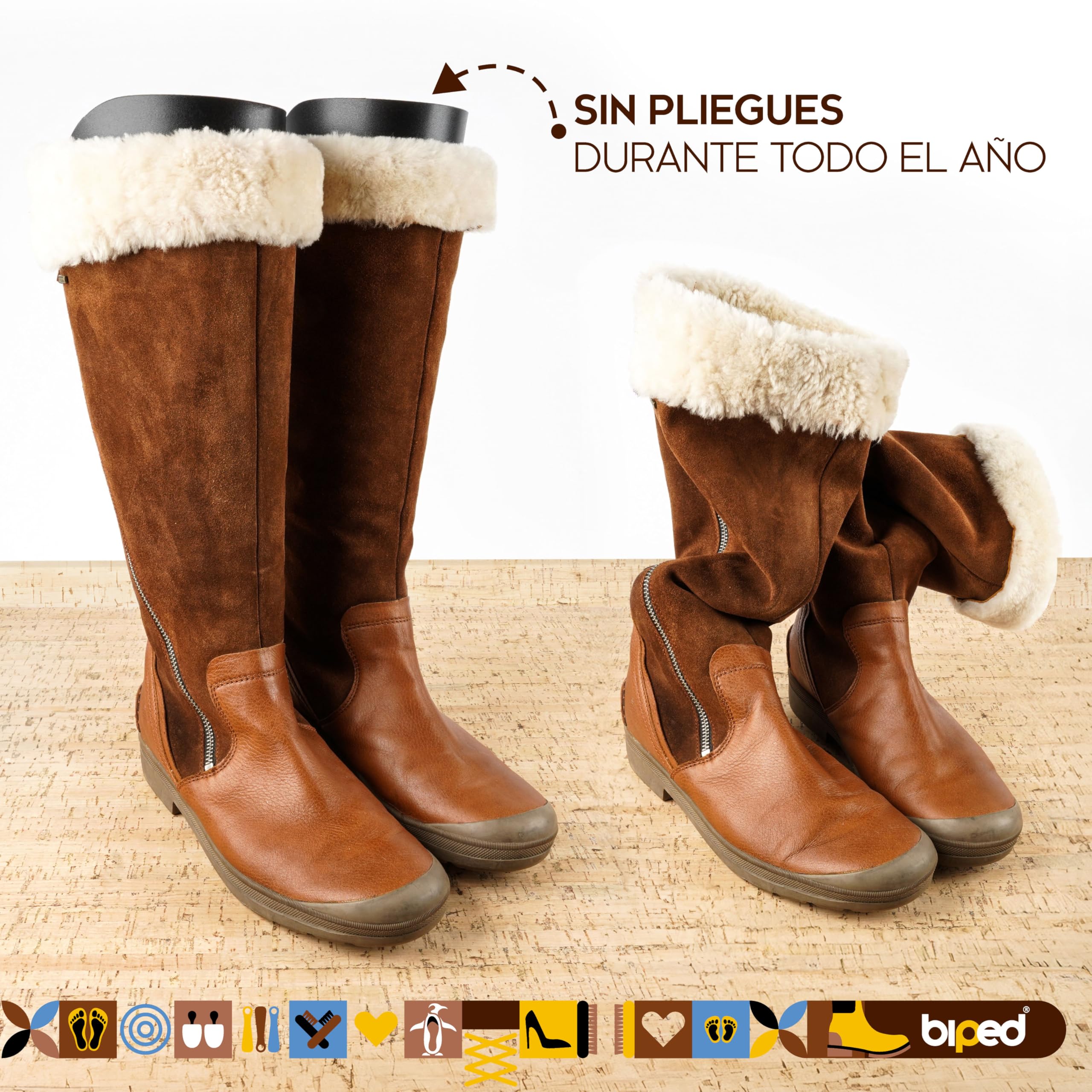 biped Tensor de botas Juego de 5 pares - Tensor de caña enrollable - Para guardar botas - Para botas, botas altas y botas de montar z1180