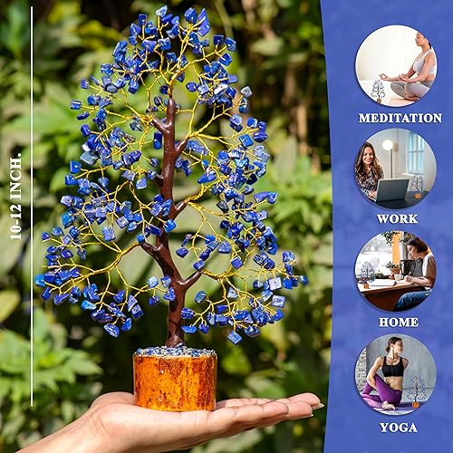 Miniatura 67 de BEZAVO Árbol de la vida de cristal de jade verde – Regalos de cumpleaños para mujeres, mamá, inauguración de la casa y regalo espiritual hecho a