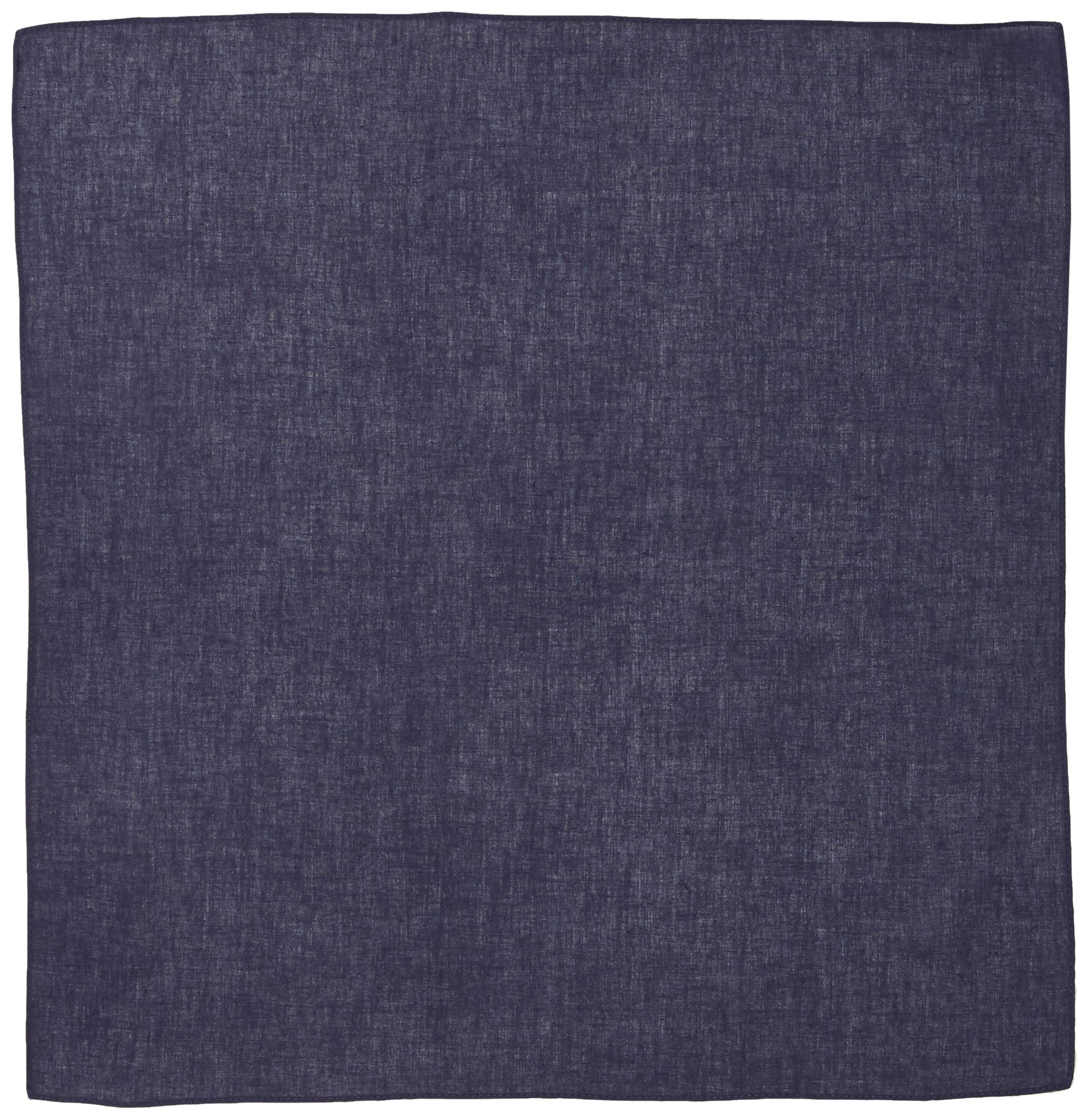 Mechaly Solid 100% Polyester Unisex Bandana,Navy Blue,22 in